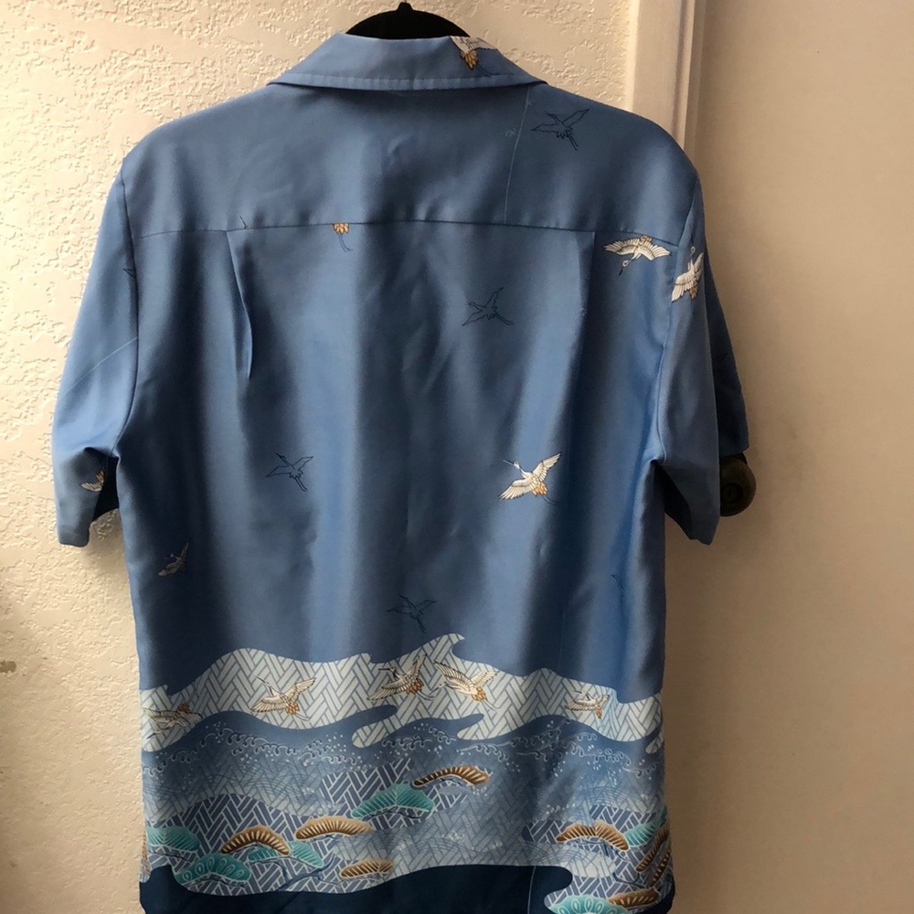 Unknown Brand Medium Polyester Button Down Aloha … - image 2